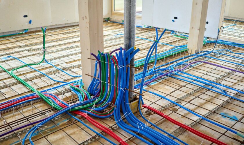 a group of colorful wires