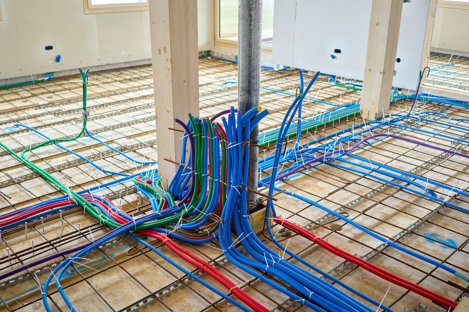 a group of colorful wires