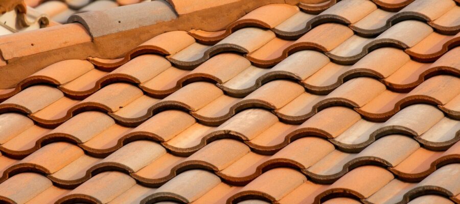 brown roof tiles in close up photography